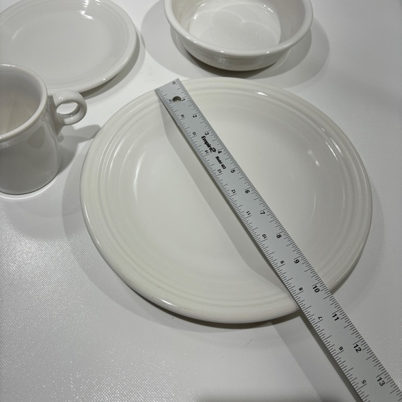 Fiesta Ware White Place Table Setting Coffee Mug Bowl Plate Dinner NWB - Picture 5 of 9